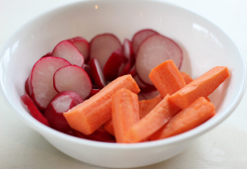 bowl of carrots and radish